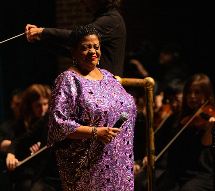 Carmen Bradford with MSU Symphony Orchestra