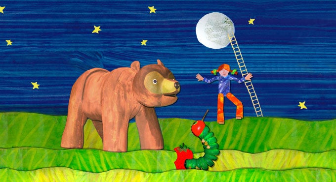 A BROWN BEAR, A MOON, & A CATERPILLAR