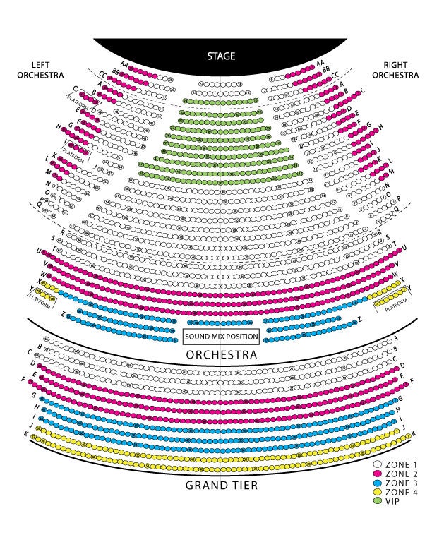 Lion King Seating Chart