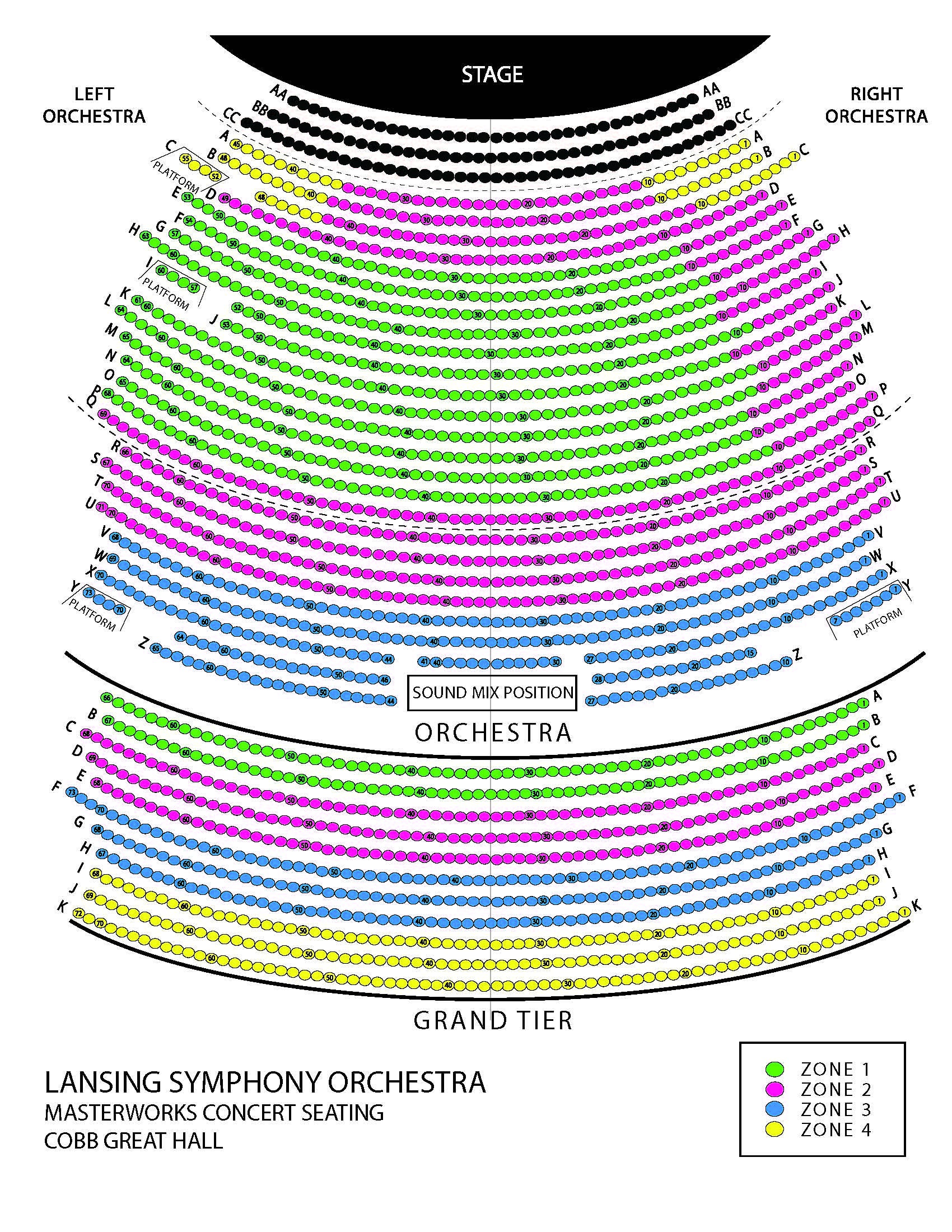 Overture Hall Seating Chart