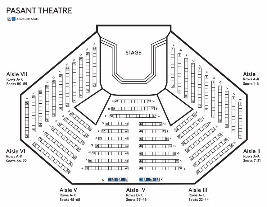 Pasant Theatre Seating Map