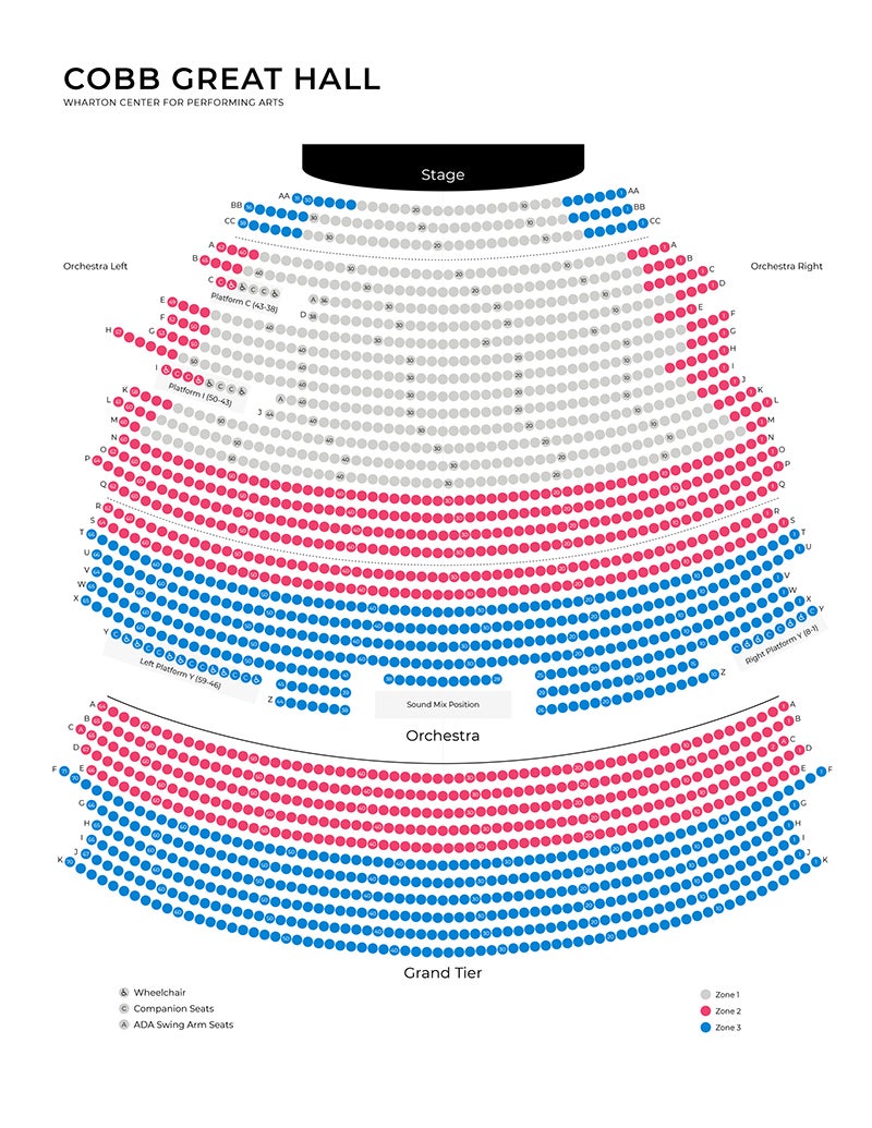 Ovation Hall Seating Chart With Seat Numbers