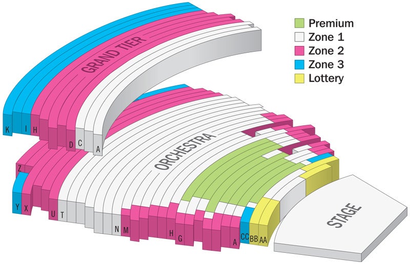 Hamilton Musical Seating Chart